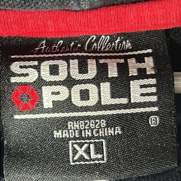 🔥🔥Vintage SOUTH POLE Gear Embroidered Zip Up Sleeveless Hoodie Jacket XL - EUC - Picture 11 of 13